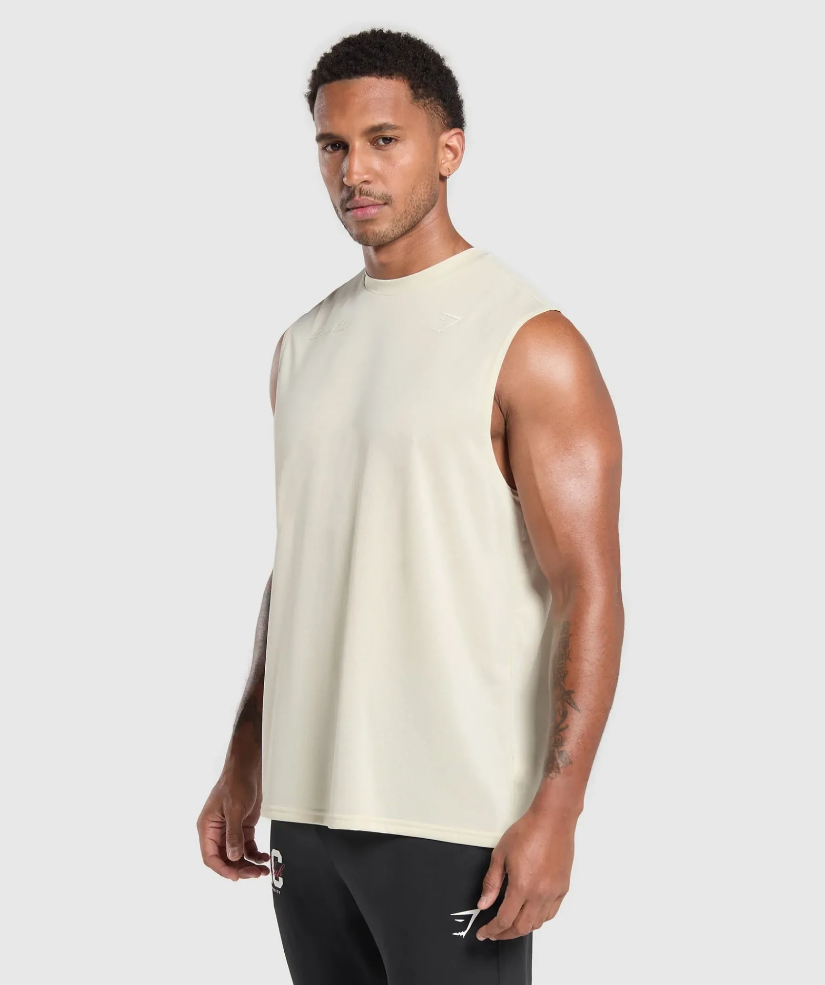 Heren Gymshark Tanktops|T-shirts*Script Graphic Cut Off Tank