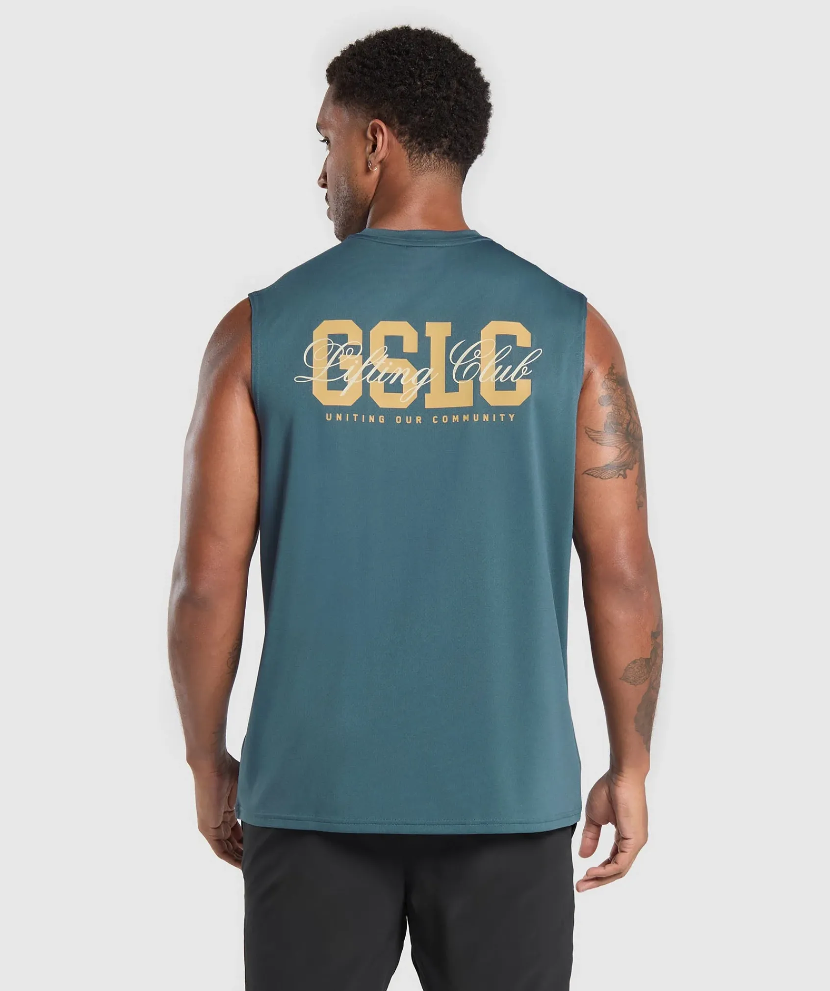Heren Gymshark T-shirts|Tanktops*Script Graphic Cut Off Tank