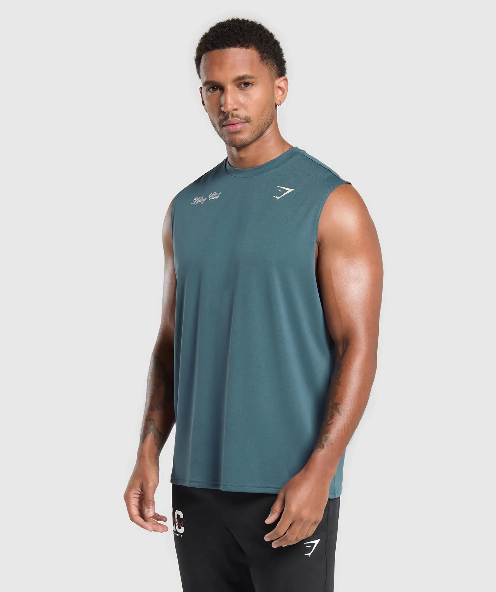 Heren Gymshark T-shirts|Tanktops*Script Graphic Cut Off Tank
