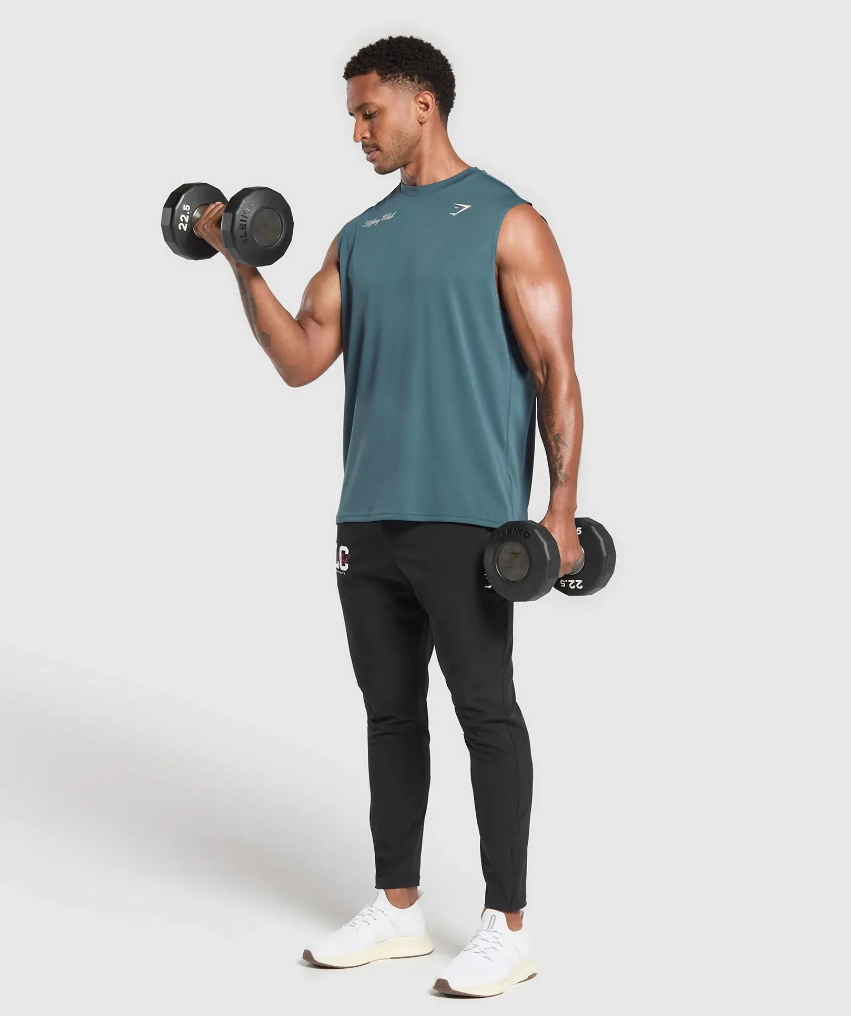 Heren Gymshark T-shirts|Tanktops*Script Graphic Cut Off Tank