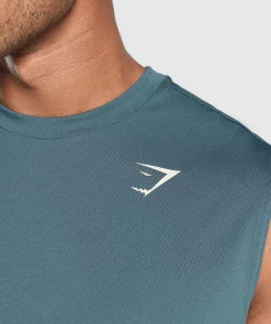Heren Gymshark T-shirts|Tanktops*Script Graphic Cut Off Tank