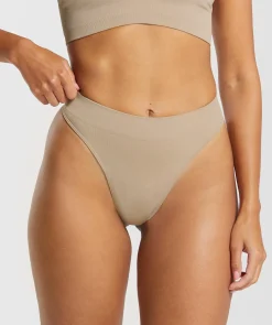 DAMES Gymshark Ondergoed|Dames Ondergoed*Seamless High Leg Thong
