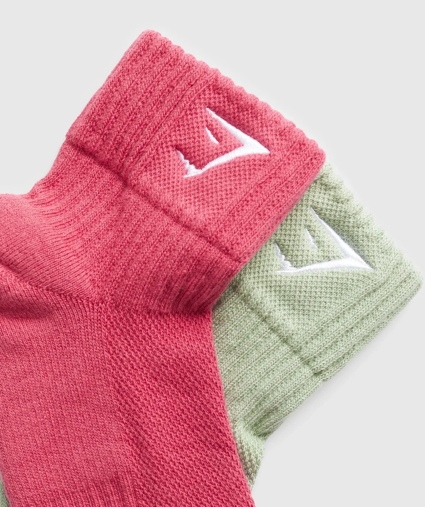 Gymshark Sportsokken|Enkelsokken*Sharkhead Embroidered Quarter Socks 2pk