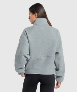 DAMES Gymshark Outerwear|Sportjacks*Sherpa 1/4 Zip
