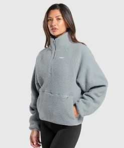 DAMES Gymshark Outerwear|Sportjacks*Sherpa 1/4 Zip