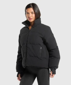 DAMES Gymshark Outerwear|Sportjacks*Sherpa Puffer Jacket
