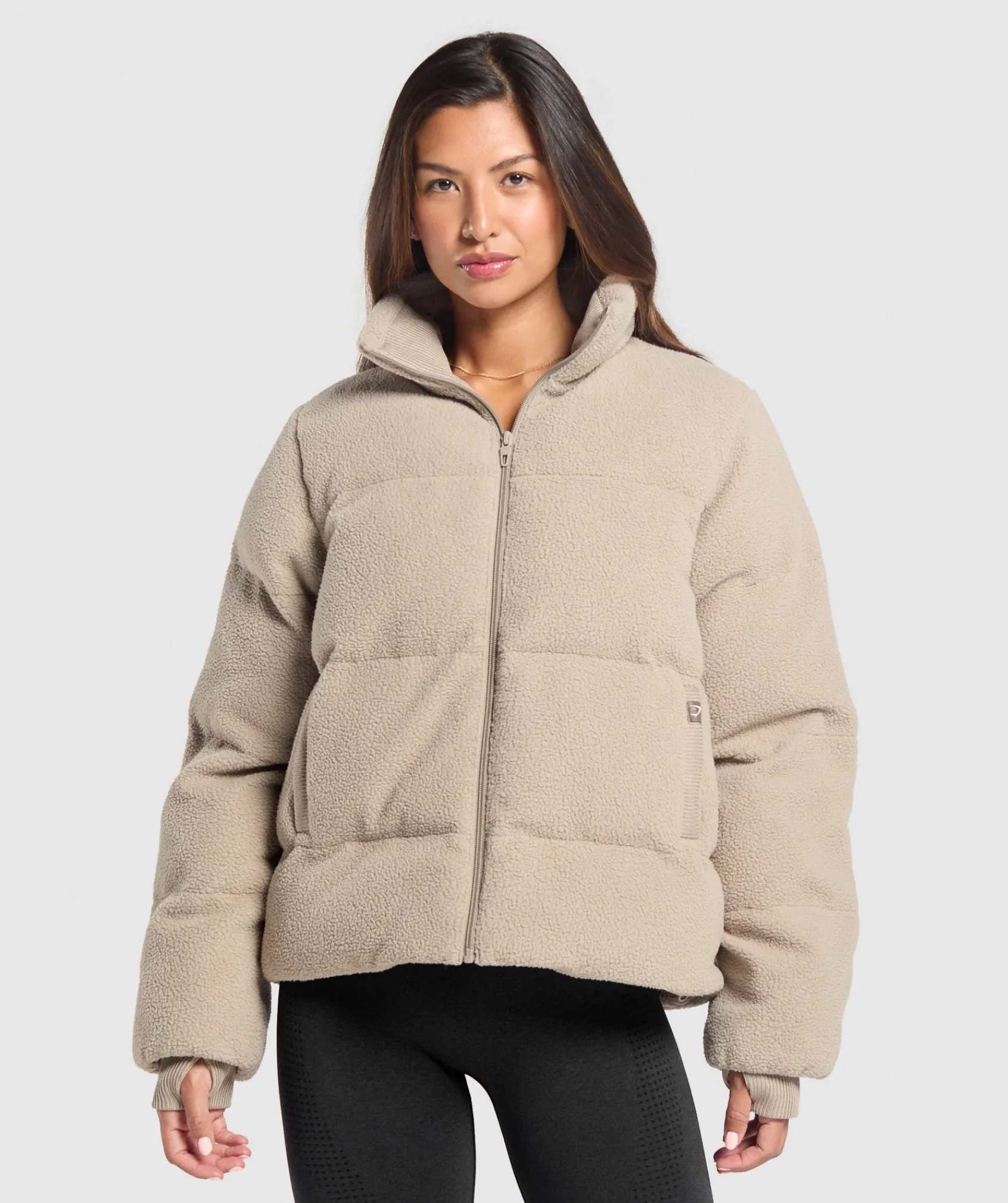 DAMES Gymshark Outerwear|Sportjacks*Sherpa Puffer Jacket