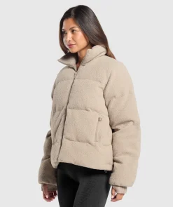 DAMES Gymshark Outerwear|Sportjacks*Sherpa Puffer Jacket