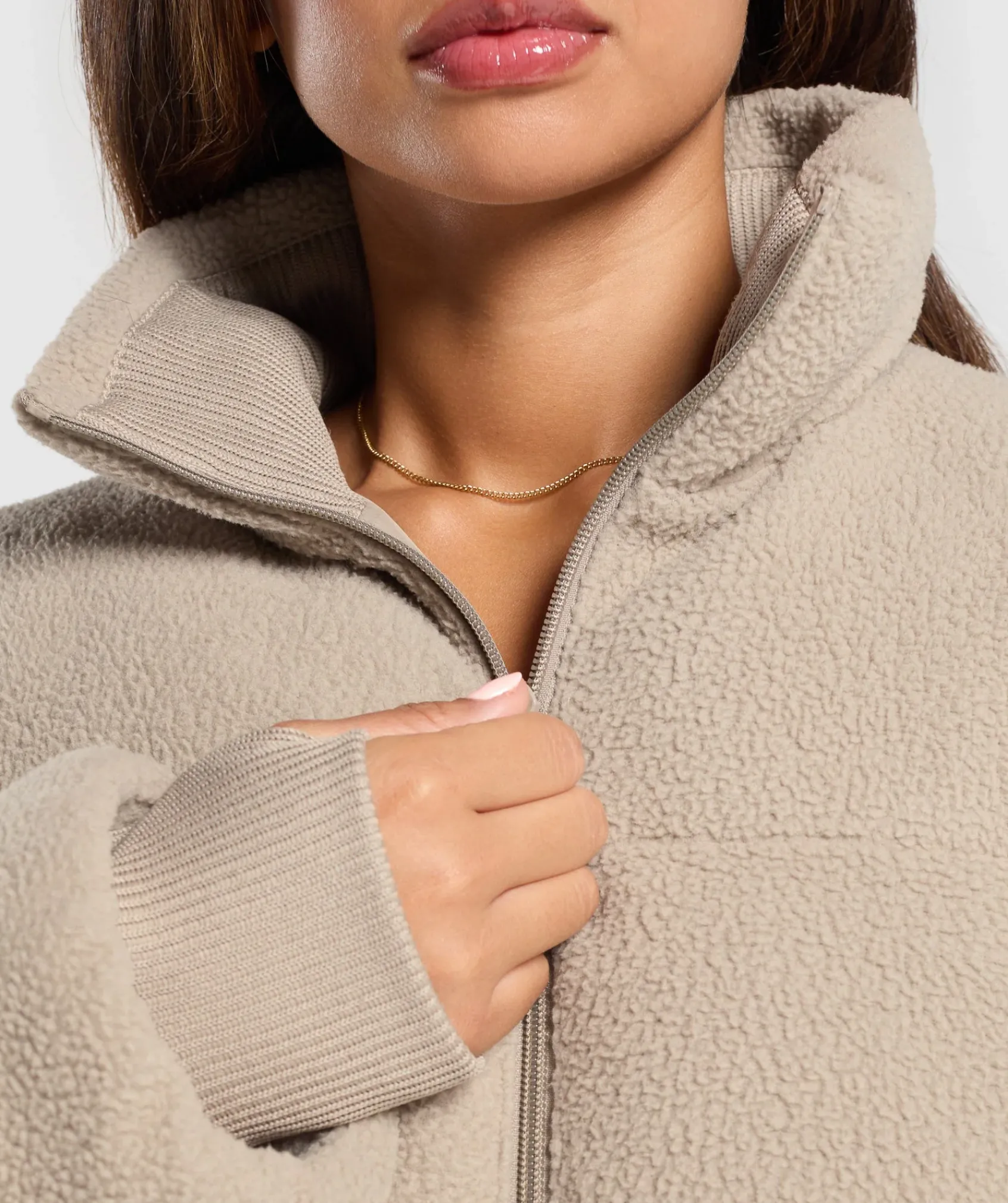 DAMES Gymshark Outerwear|Sportjacks*Sherpa Puffer Jacket