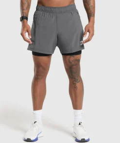 Heren Gymshark Shorts*Sport 5" 2 In 1 Shorts