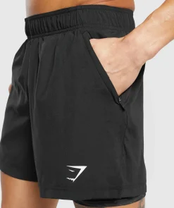 Heren Gymshark Shorts*Sport  5" 2 in 1 Shorts