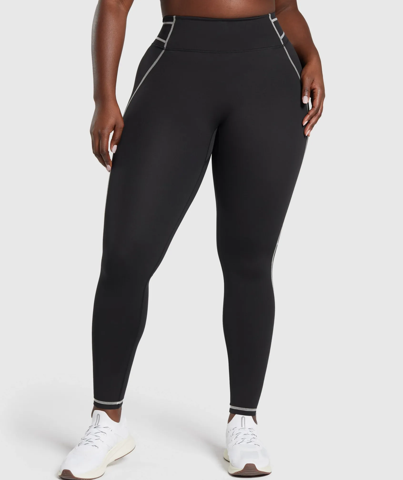 DAMES Gymshark Leggings|Zwarte Leggings*Stitch Feature Leggings