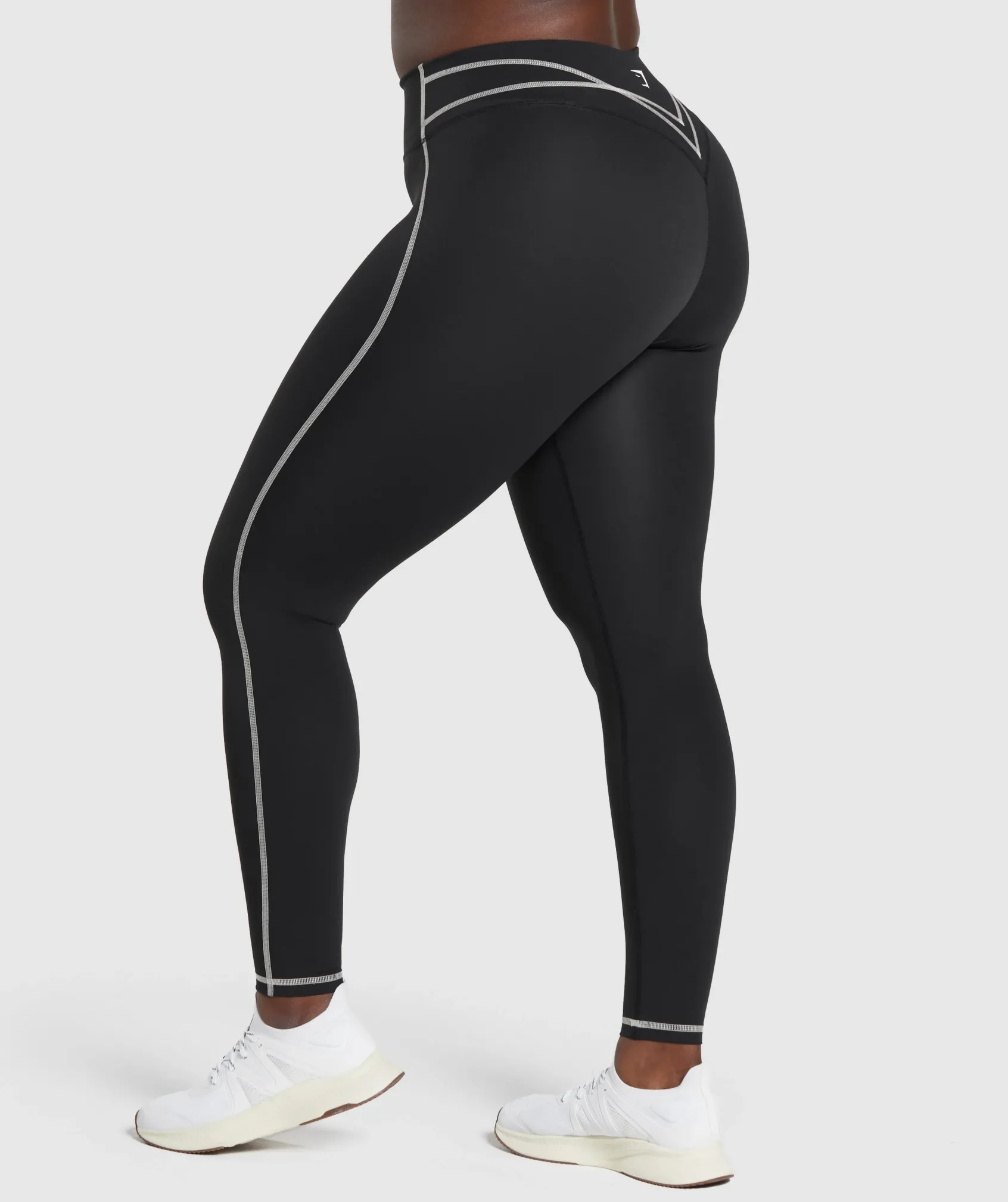 DAMES Gymshark Leggings|Zwarte Leggings*Stitch Feature Leggings