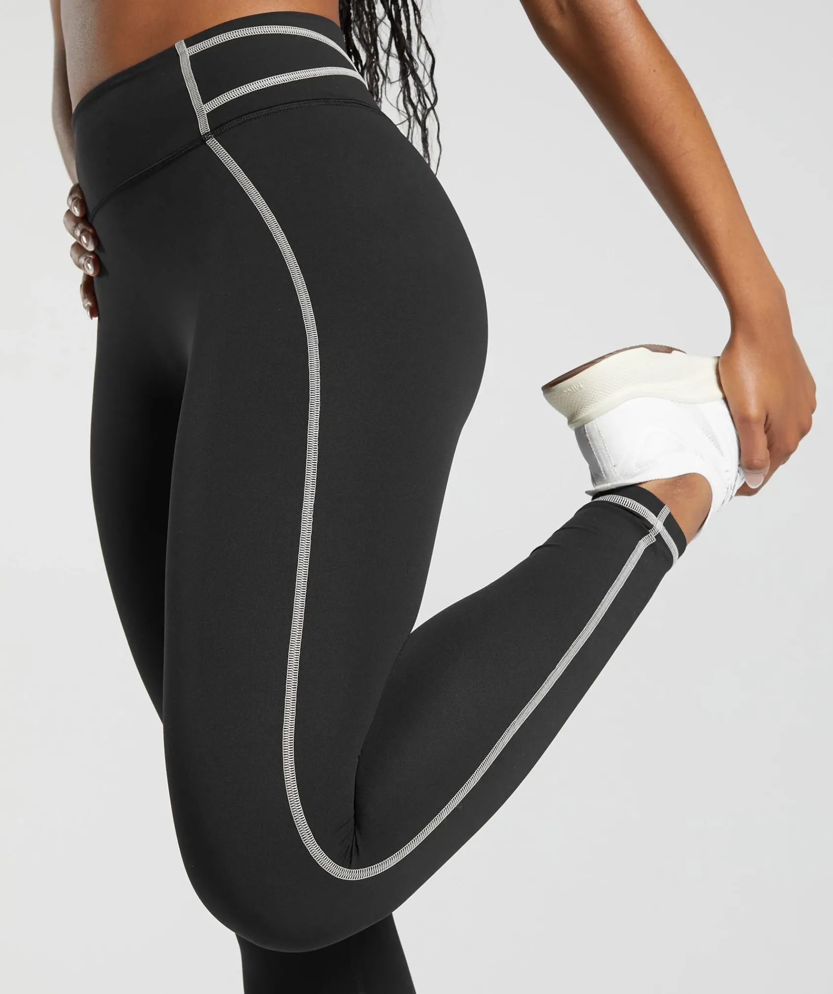 DAMES Gymshark Leggings|Zwarte Leggings*Stitch Feature Leggings