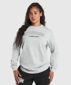 DAMES Gymshark Bedekkende Sportkleding|T-shirts*Strength Department Long Sleeve Skater