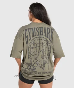 DAMES Gymshark Bedekkende Sportkleding|T-shirts*Strength In Numbers Oversized T-Shirt