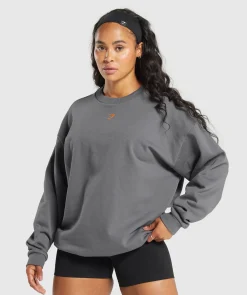 DAMES Gymshark Hoodies & Truien*Strong Girl Lifting Club Oversized Graphic Crew