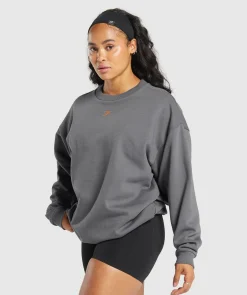 DAMES Gymshark Hoodies & Truien*Strong Girl Lifting Club Oversized Graphic Crew