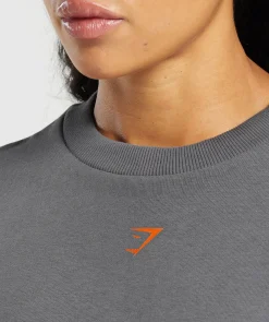 DAMES Gymshark Hoodies & Truien*Strong Girl Lifting Club Oversized Graphic Crew