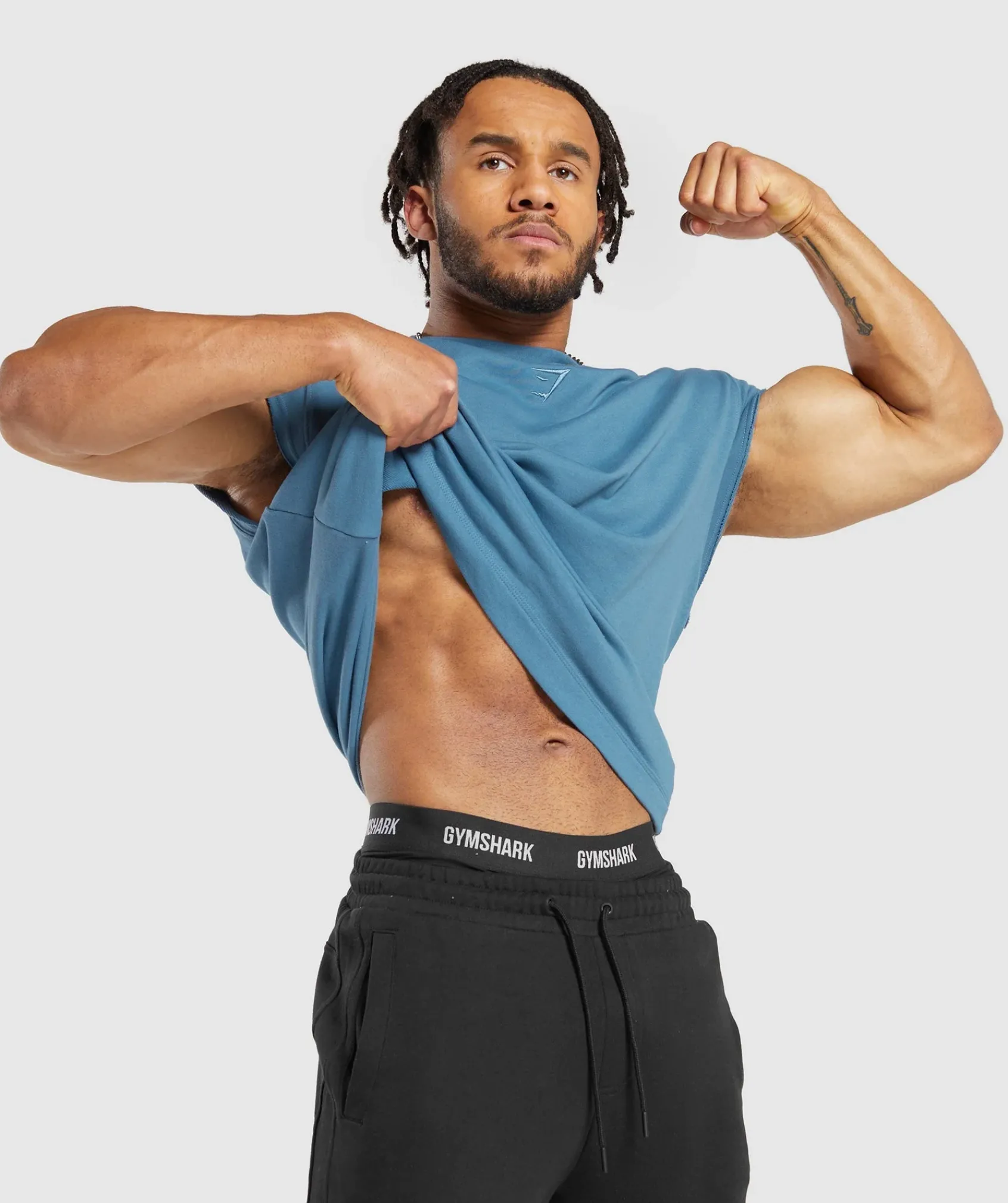Heren Gymshark Tanktops|T-shirts*Super Natural Cut Off Tank
