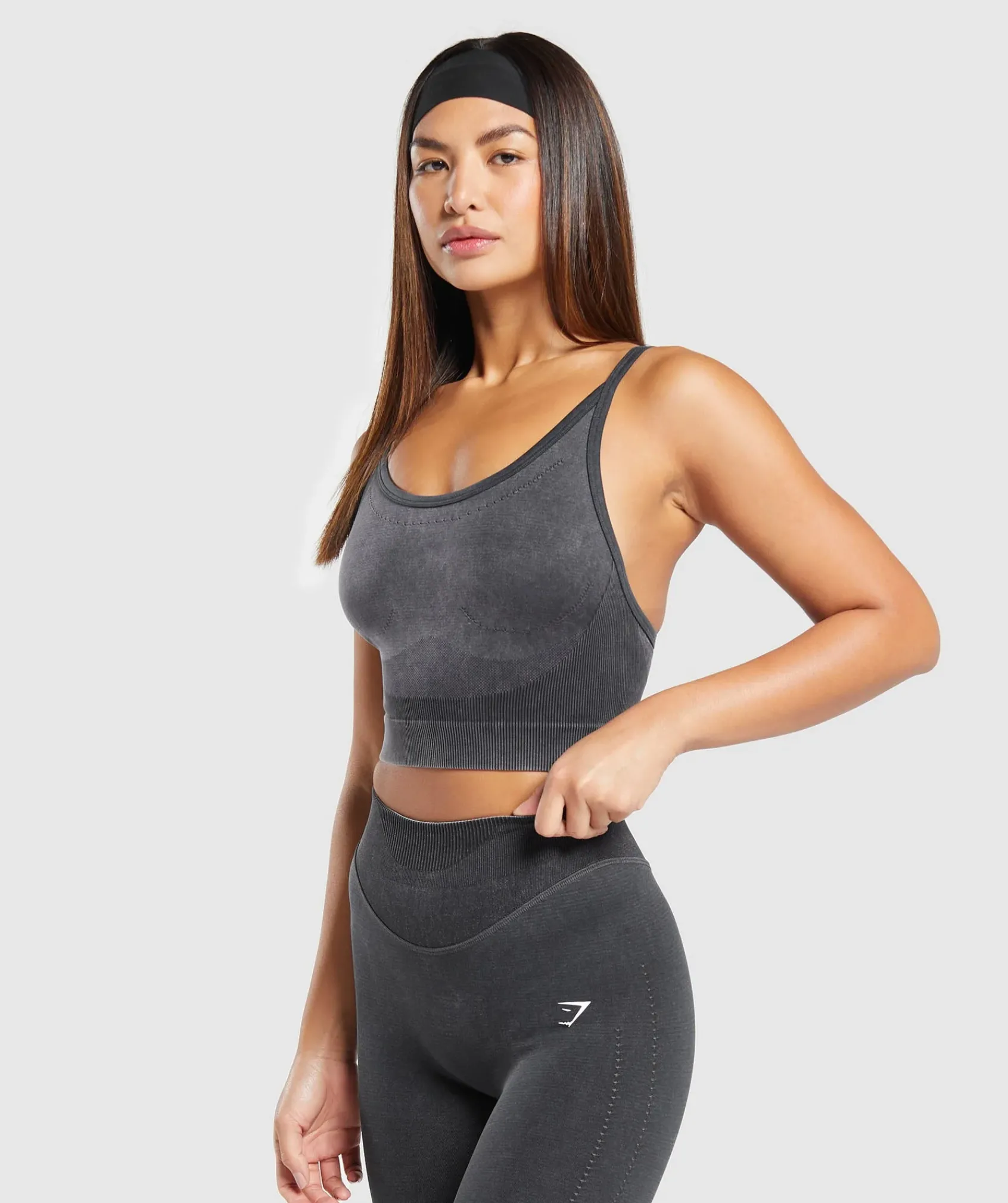DAMES Gymshark Croptops|Tanktops*Sweat Seamless Washed Midi Tank