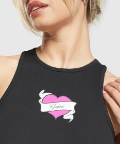 DAMES Gymshark Tanktops*Tattoo Midi Tank