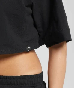 DAMES Gymshark Croptops|T-shirts*Tattoo Oversized Crop Top