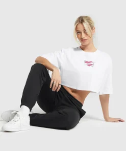 DAMES Gymshark Croptops|T-shirts*Tattoo Oversized Crop Top
