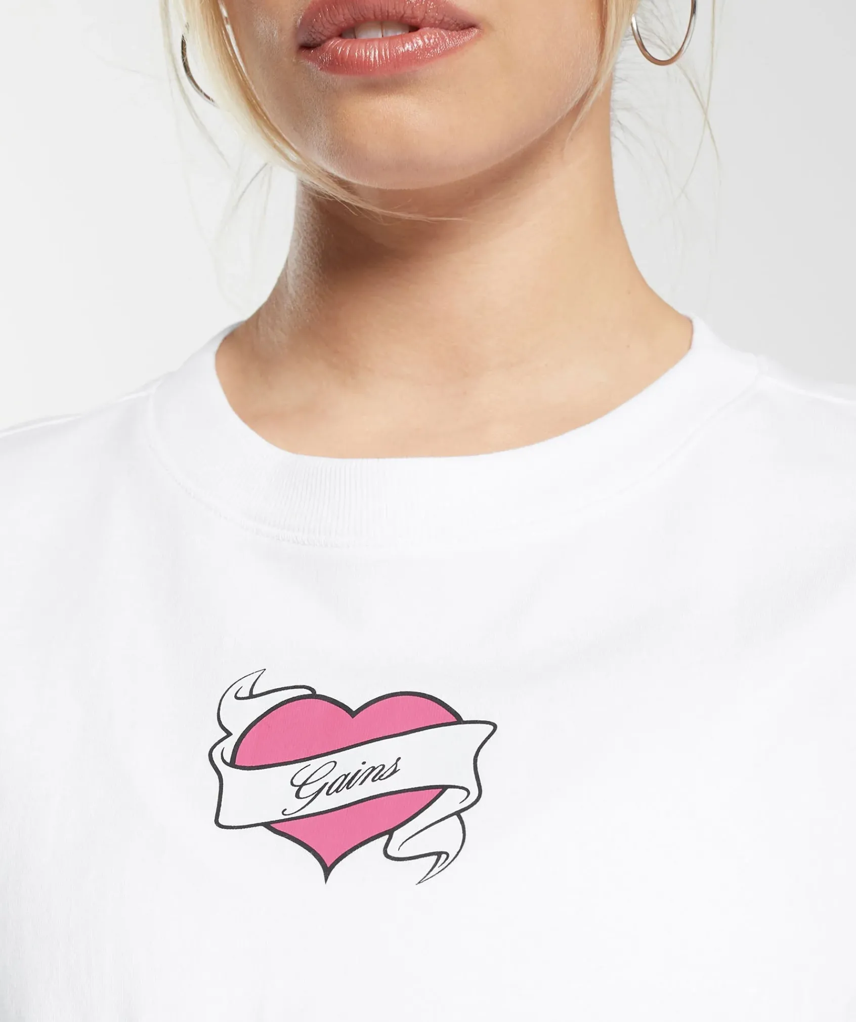 DAMES Gymshark Croptops|T-shirts*Tattoo Oversized Crop Top