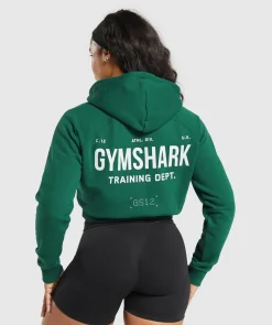 DAMES Gymshark Hoodies & Truien*Training Department Graphic Cropped Hoodie
