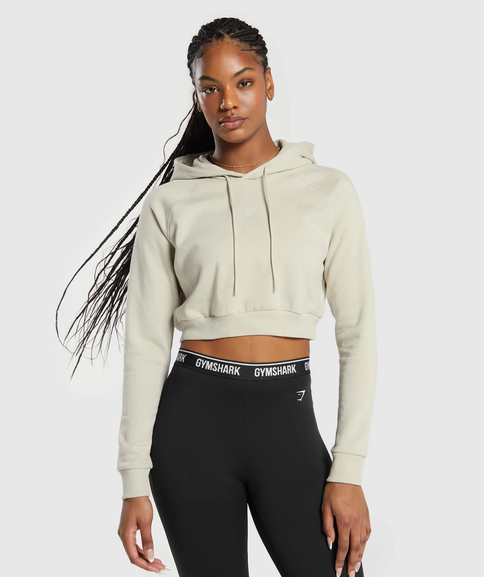 DAMES Gymshark Hoodies & Truien*Training Fleece Cropped Hoodie