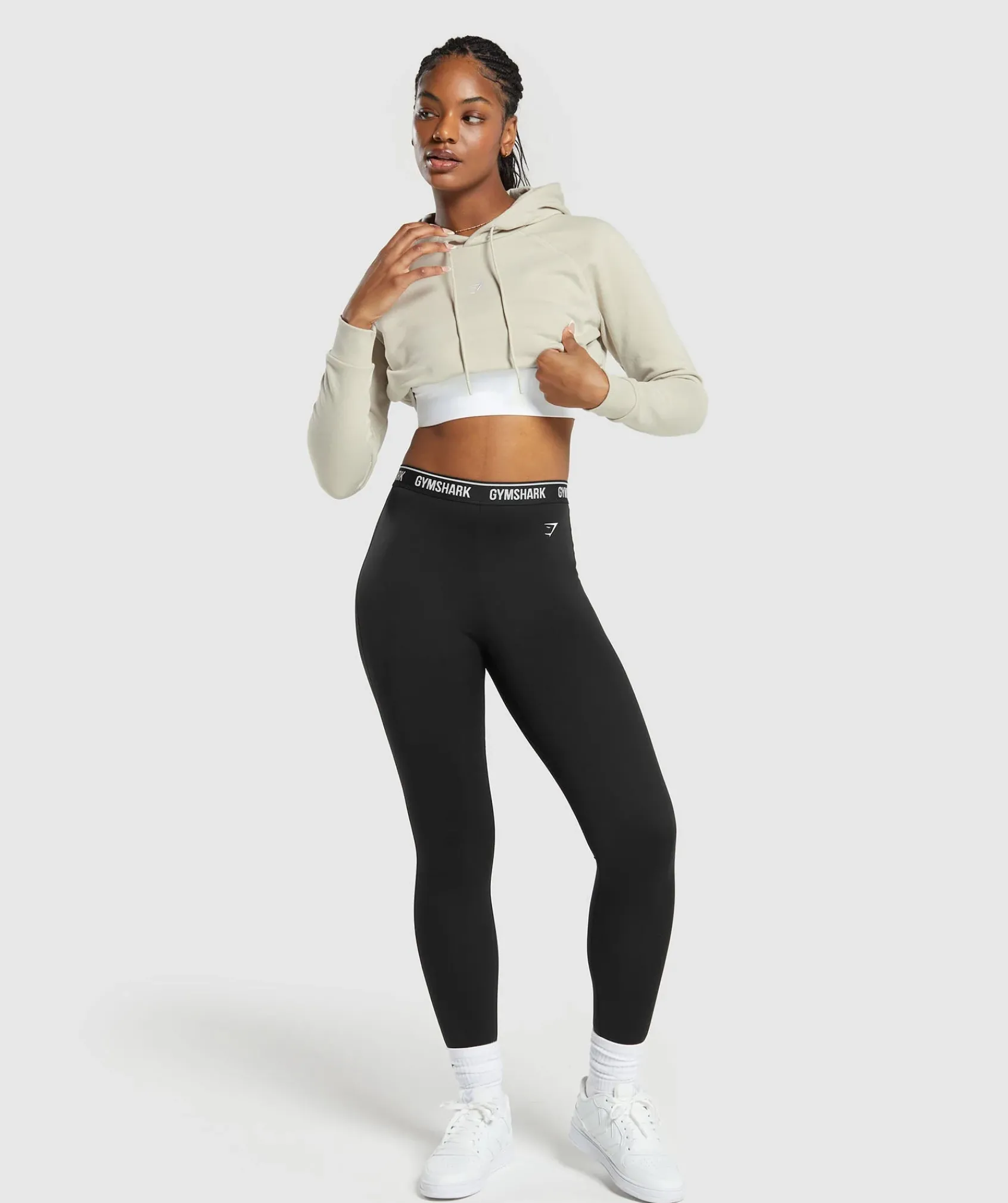 DAMES Gymshark Hoodies & Truien*Training Fleece Cropped Hoodie