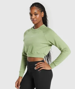 DAMES Gymshark Hoodies & Truien*Training Fleece Cropped Sweatshirt