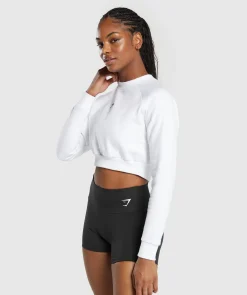DAMES Gymshark Croptops|Hoodies & Truien*Training Fleece Cropped Sweatshirt