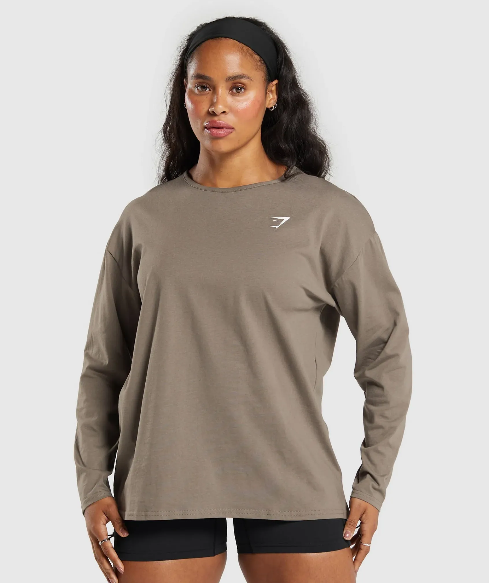 DAMES Gymshark T-shirts*Training Oversized Cotton Long Sleeve Top