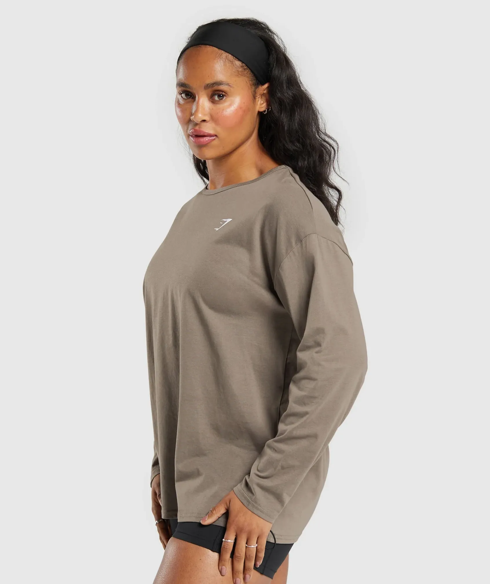 DAMES Gymshark T-shirts*Training Oversized Cotton Long Sleeve Top