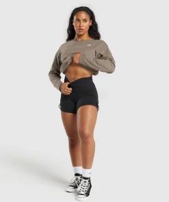 DAMES Gymshark T-shirts*Training Oversized Cotton Long Sleeve Top