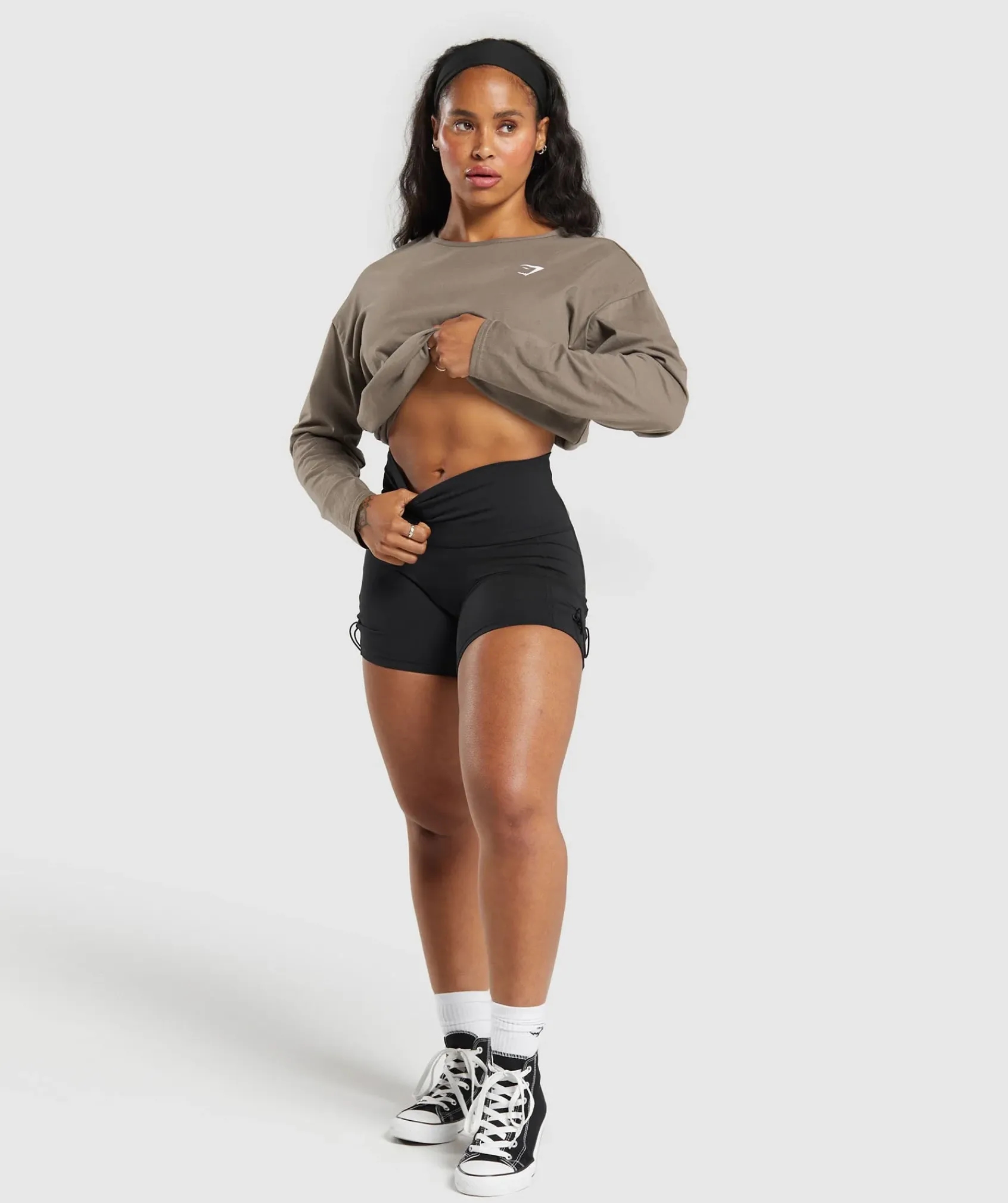 DAMES Gymshark T-shirts*Training Oversized Cotton Long Sleeve Top