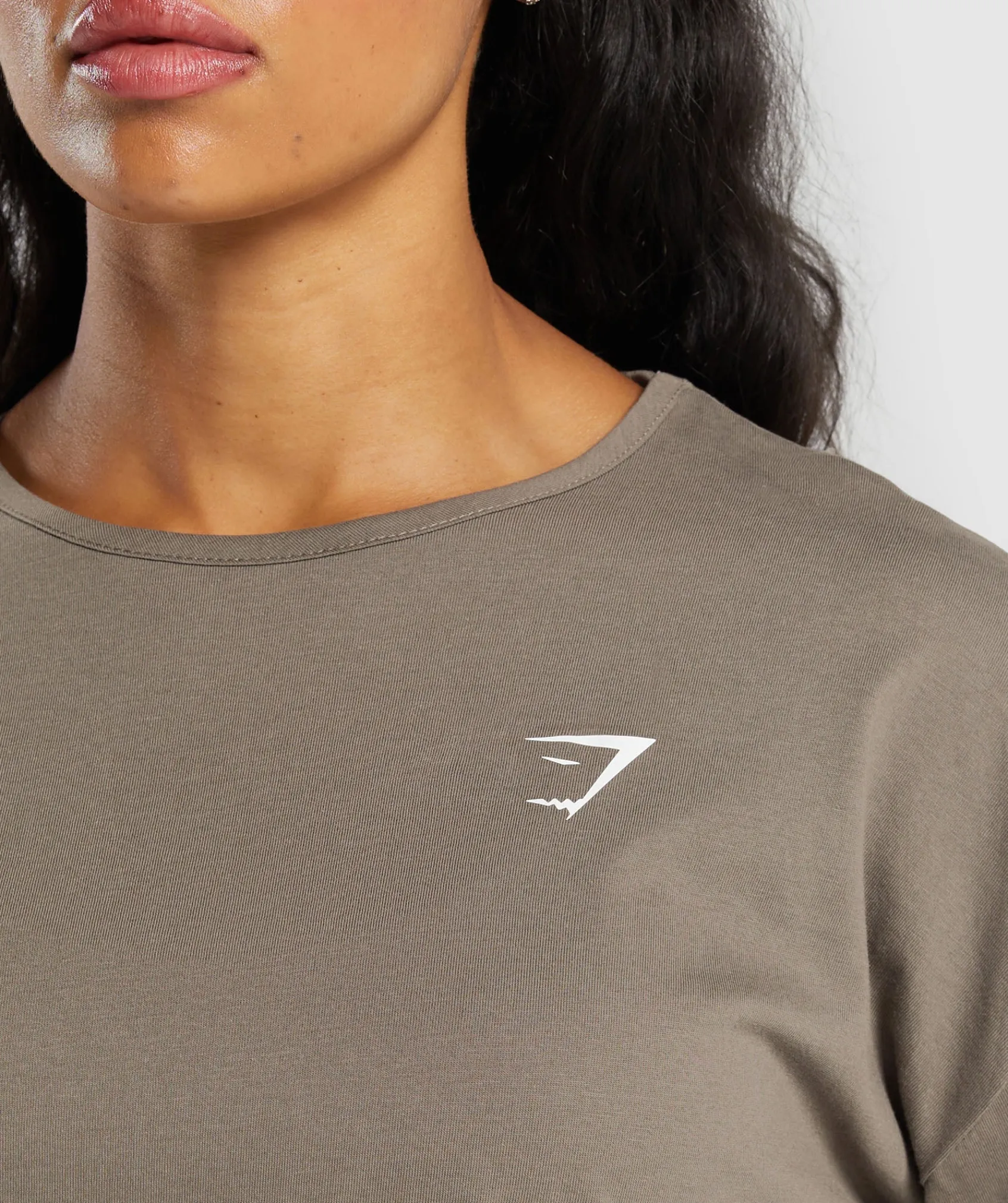 DAMES Gymshark T-shirts*Training Oversized Cotton Long Sleeve Top