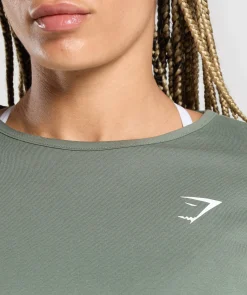 DAMES Gymshark T-shirts*Training Oversized Cotton Long Sleeve Top