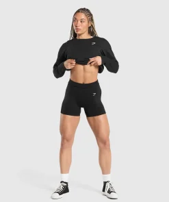 DAMES Gymshark T-shirts*Training Oversized Cotton Long Sleeve Top