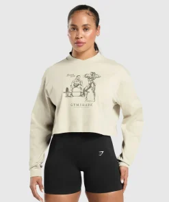 DAMES Gymshark Croptops|T-shirts*Two Strong Women Midi Long Sleeve Top