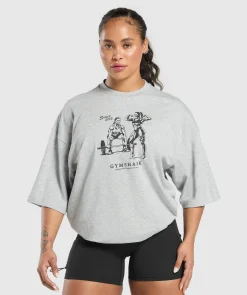 DAMES Gymshark Bedekkende Sportkleding|T-shirts*Two Strong Women Oversized T-Shirt