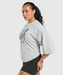 DAMES Gymshark Bedekkende Sportkleding|T-shirts*Two Strong Women Oversized T-Shirt