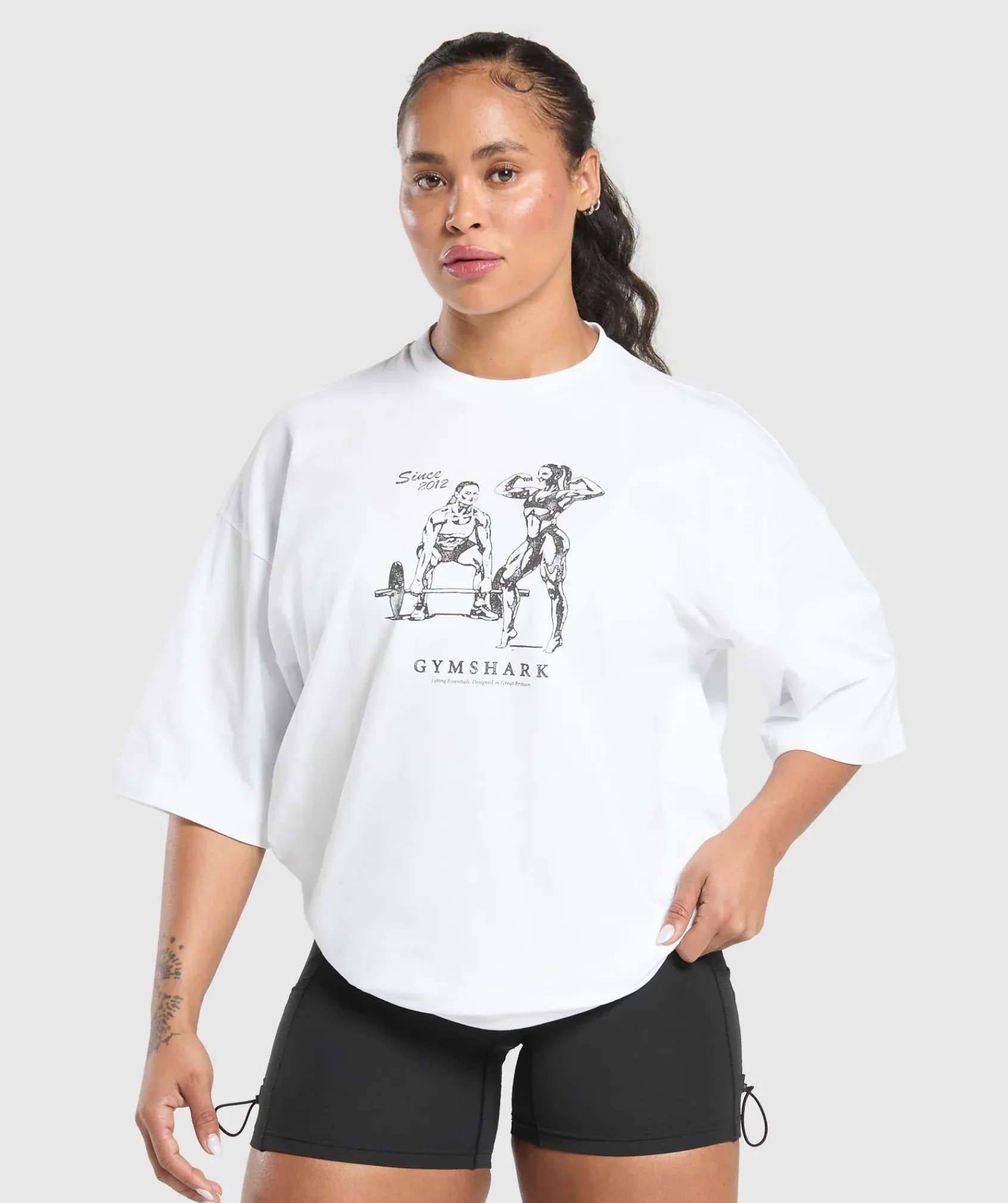 DAMES Gymshark Bedekkende Sportkleding|T-shirts*Two Strong Women Oversized T-Shirt
