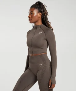 DAMES Gymshark Sportjacks*Vital Seamless 2.0 Midi Zip Up Jacket