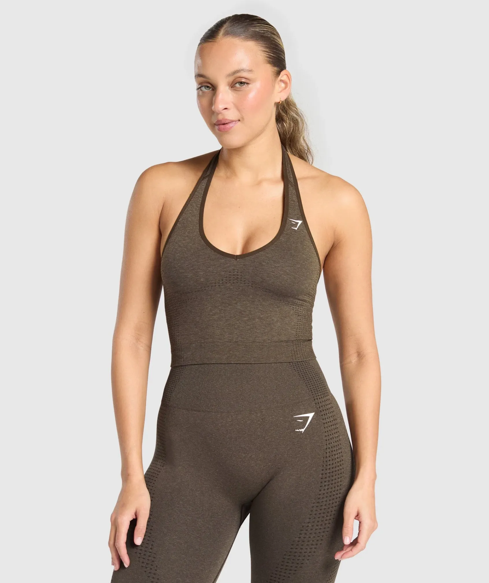 DAMES Gymshark Croptops|Tanktops*Vital Seamless Halter Neck Tank With Shelf