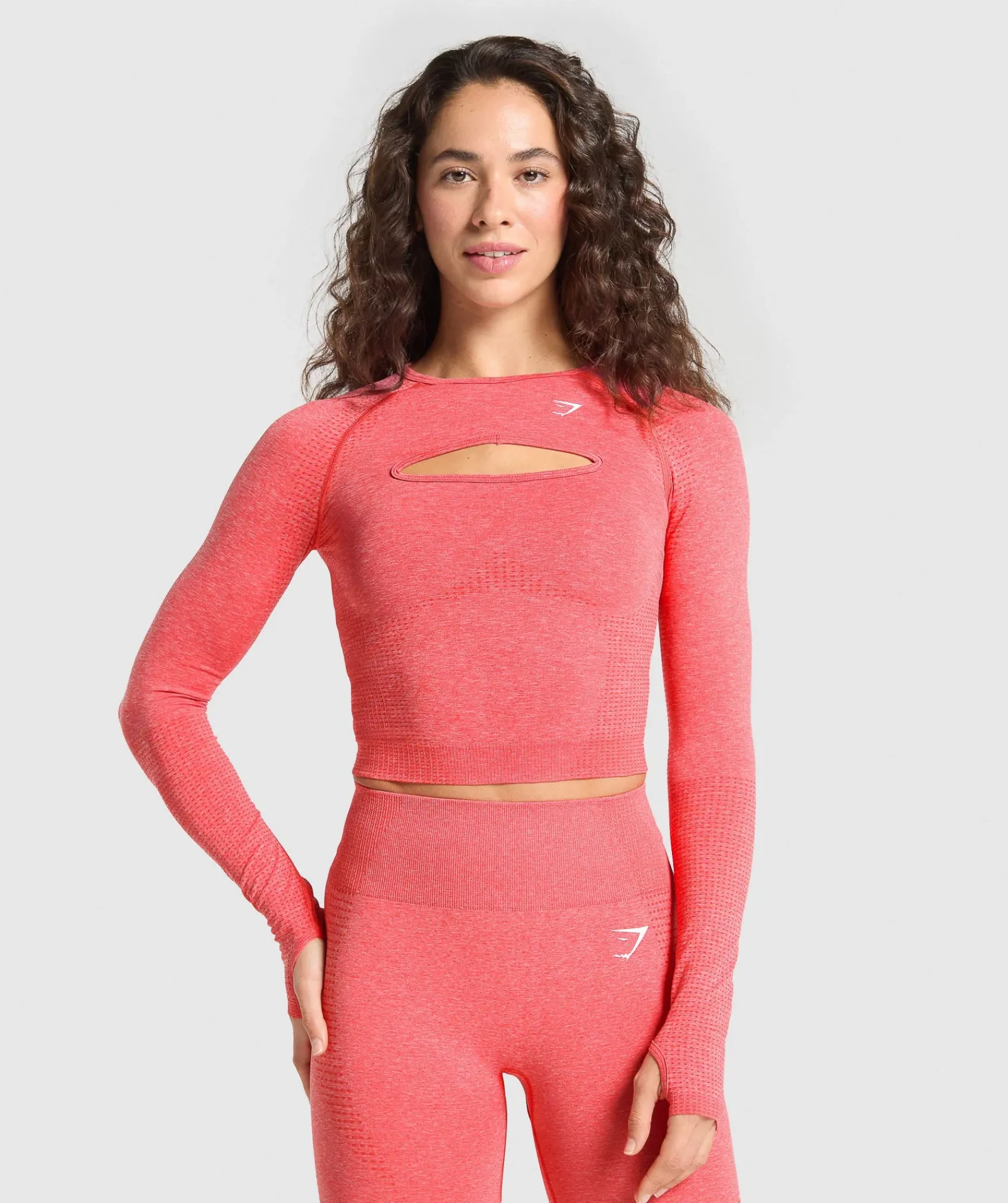 DAMES Gymshark T-shirts*Vital Seamless Long Sleeve Cut Out Top