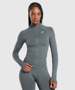 DAMES Gymshark Bedekkende Sportkleding|Sportjacks*Vital Seamless Tight Tracktop