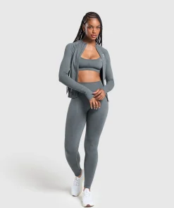 DAMES Gymshark Bedekkende Sportkleding|Sportjacks*Vital Seamless Tight Tracktop